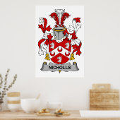 Nicholls Family Crest Poster (Keuken)