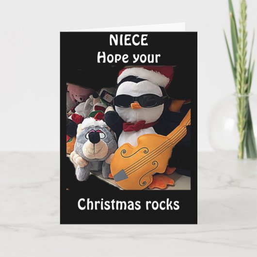 **NICHT*** H0PE Y0UR KERSTMIS "R0CKS" FEESTDAGEN KAART (Voorkant)