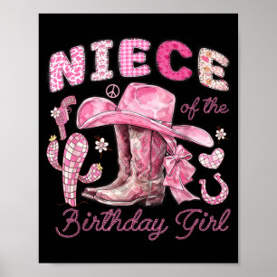 Nicht van de verjaardag Cow-Girl Rodeo Cow Girl Poster