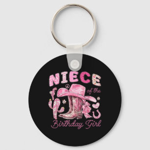 Nicht van de verjaardag Cow-Girl Rodeo Cow Girl Sleutelhanger