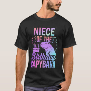Nicht van het verjaardagsmeisje capybara jongen bd t-shirt