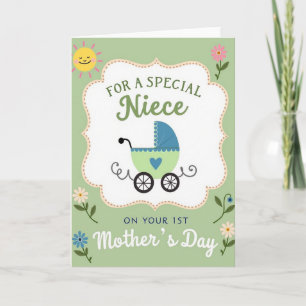 Nichte Eerste Moederdag Bloemkaart Kaart