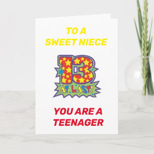 NICHTJE IS EEN "TIENER" OP HAAR **13e VERJAARDAG** Kaart