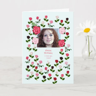 Nichtje, Verjaardag, Rozen Kaart