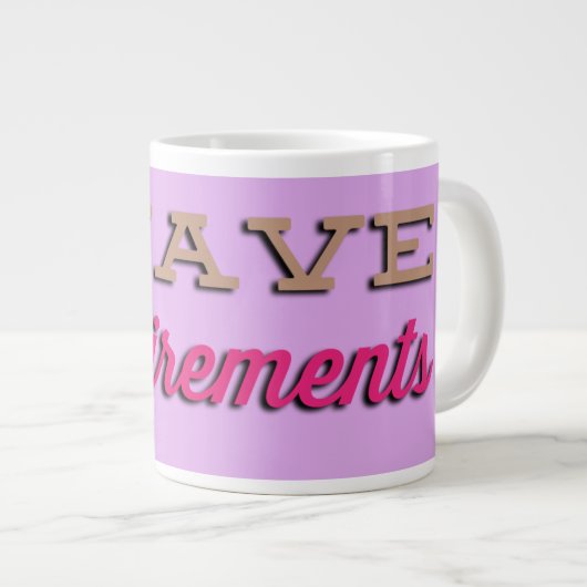 NiCK DAViD - Exigences Jumbo Mug (Devant droit)