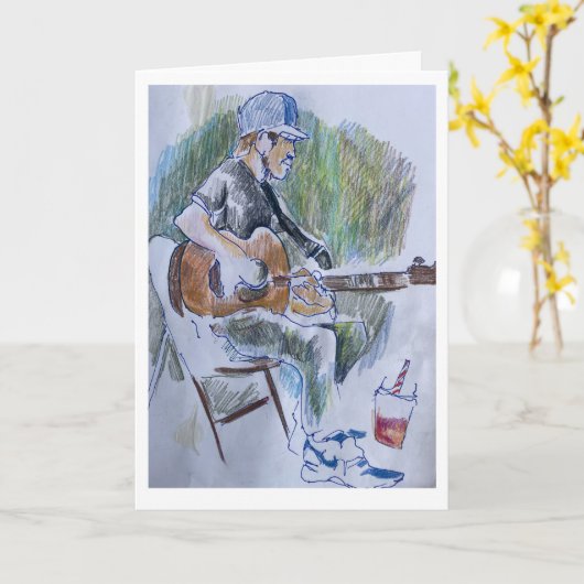 Nick de gitarist Kaart (Gele Bloem)