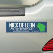 Nick De Leon Bumper Sticker (Op auto)