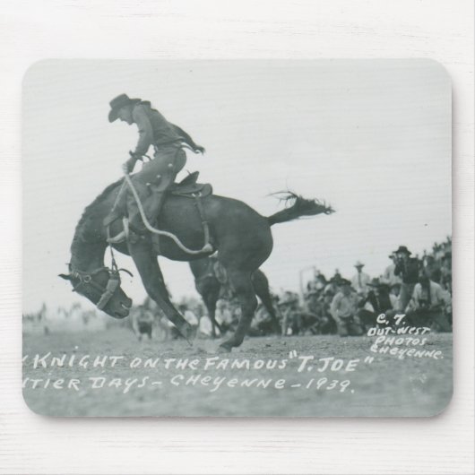 Nick Knight met T. Joe op Cheyenne Frotier Days Muismat (Voorkant)