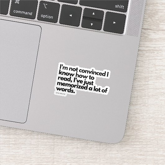Nick Miller citaat Sticker (Detail)