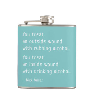 Nick Miller Funny Quote met alcohol Flask Heupfles