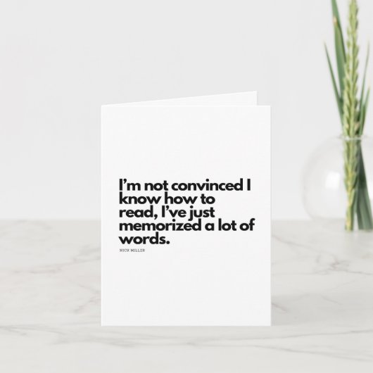 Nick Miller Quote Kaart (Voorkant)