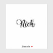 Nick Name - Handgeschreven kalligrafie Sticker (Vel)