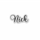 Nick Name - Handgeschreven kalligrafie Sticker (Voorkant)