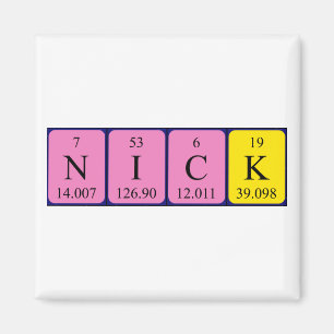 Nick periodiek table name magnet magneet