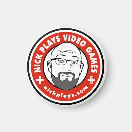 Nick Speelt Videogames Magnet Magneet (Voorkant)