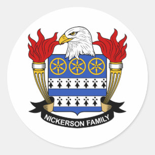 Nickerson Family Crest Ronde Sticker
