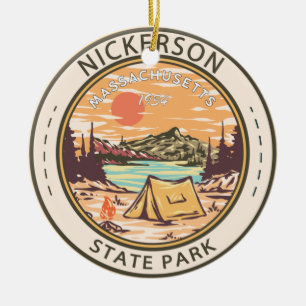 Nickerson State Park Massachusetts Badge Keramisch Ornament