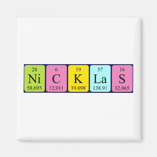 Nicklas periodieke tabelnaam magnet magneet