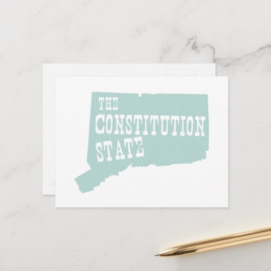 Nickname Connecticut State Briefkaart (Voorkant / Achterkant in situ)