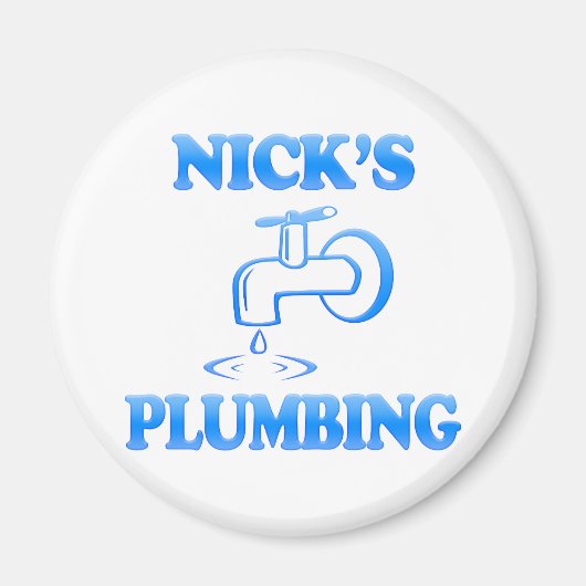 Nick's Loodgieterij Magneet (Voorkant)