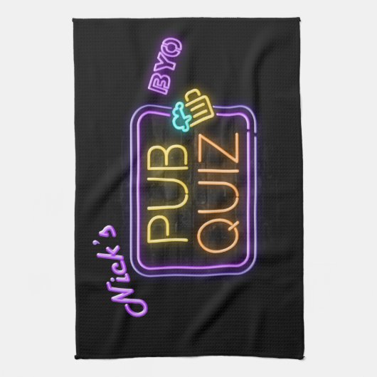 Nick's Pub Quiz Tea Towel Theedoek (Verticaal)