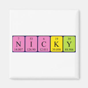 Nicky periodiek tabelnaammagneet magneet