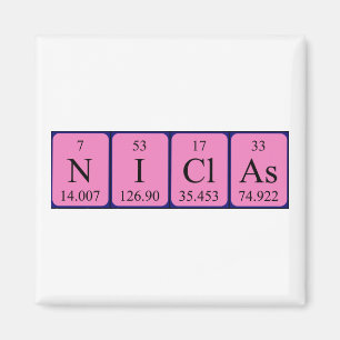 Niclas periodiek table name magnet magneet