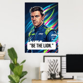 Nico Hülkenberg Racing Vector – Be the Lion Poster (Bureau à domicile)