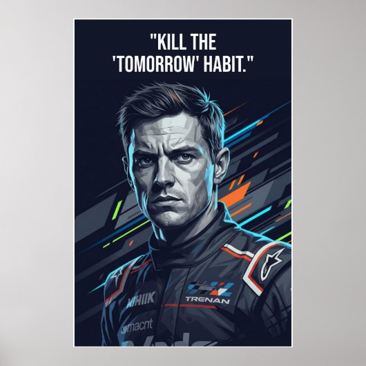 Nico Hülkenberg Racing Vector – Kill the Tomorrow Poster (Voorkant)