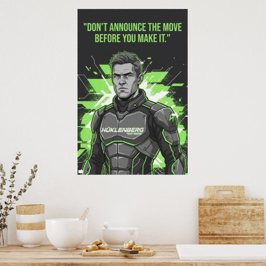 Nico Hülkenberg Racing Vector – Poster (Cuisine)