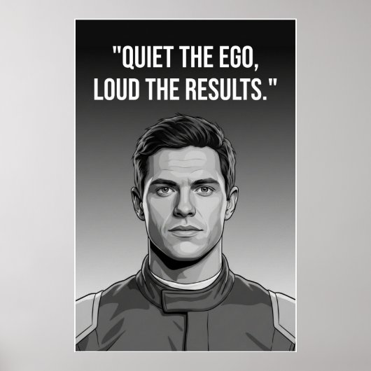 Nico Hülkenberg Racing Vector – Quiet the Ego  Poster (Voorkant)