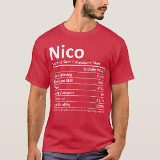 NICO Voeding Grappige Verjaardag Gepersonaliseerde T-shirt