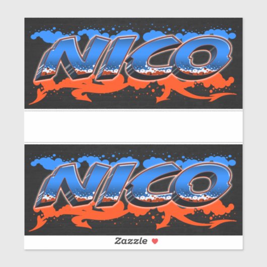 Nico Vorname Name Graffiti Aufkleber Sticker (Vel)
