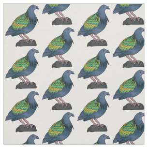 Nicobar pigeon bird cartoon illustratie stof