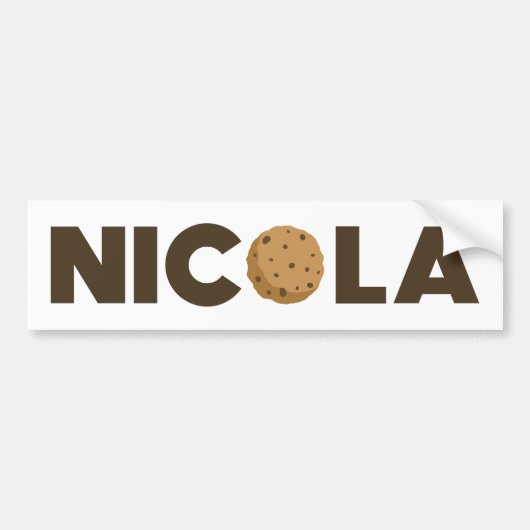 Nicola koekie bumper sticker (Voorkant)