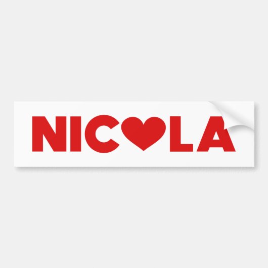 Nicola Love Bumpersticker (Voorkant)
