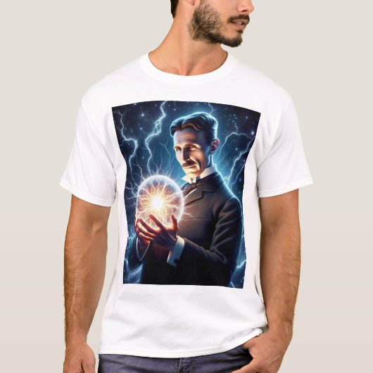 Nicola Tesla  T-shirt (Voorkant)