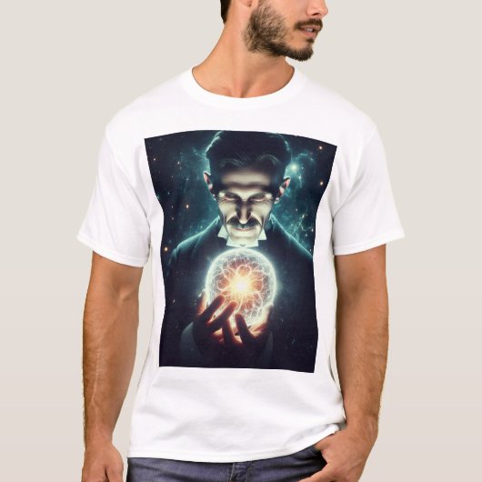 Nicola Tesla  T-shirt (Voorkant)