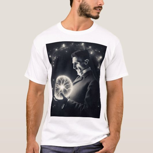 Nicola Tesla  T-shirt (Voorkant)