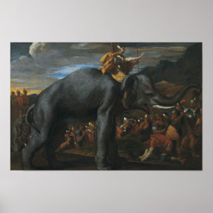 Nicolas Poussin - Hannibal bij de Alpen Poster