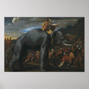 Nicolas Poussin - Hannibal bij de Alpen Poster