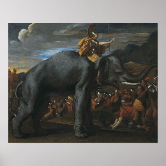 Nicolas Poussin - Hannibal bij de Alpen Poster (Voorkant)
