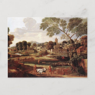 Nicolas Poussin - Landschap met begrafenis van Pho Briefkaart