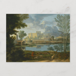 Nicolas Poussin - Landschap met kalm Briefkaart