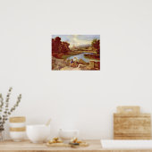 Nicolas Poussin - Landschap met St Matthew Poster (Keuken)
