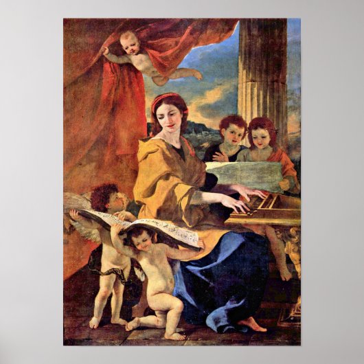 Nicolas Poussin - St Cecilia Poster (Voorkant)