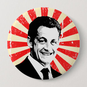 Nicolas Sarkozy Ronde Button 4,0 Cm