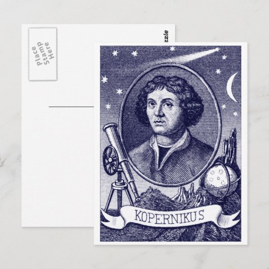 Nicolaus Copernicus Briefkaart (Voorkant / Achterkant)