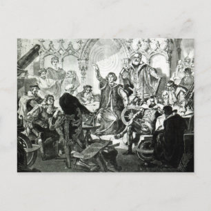 Nicolaus Copernicus legt zijn theorie uit Briefkaart