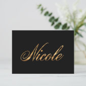 Nicole gold Design Lettering Karte (Staand voorkant)